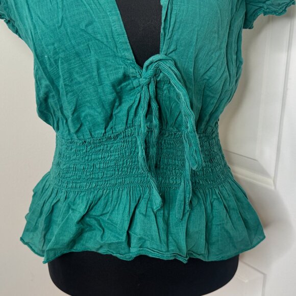 Green Charlotte Russe Blouse, Size Large - Picture 2 of 5